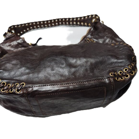 Campomaggi NWT Dalia Threaded Rocker Shoulder Bag Brown - Picture 5 of 6